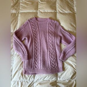 Cozy hand knit Sweater pink